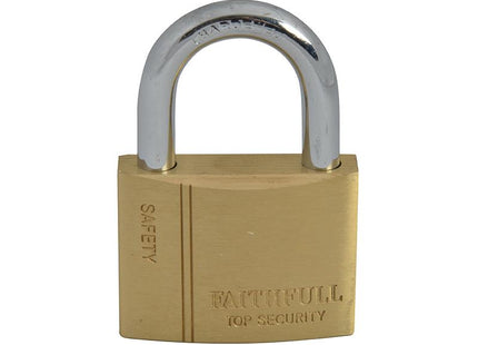Faithfull Brass Padlock 50Mm 3 Keys