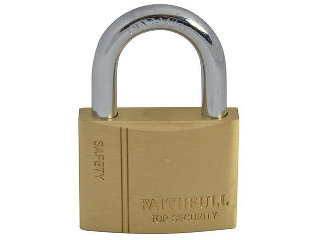 Faithfull Brass Padlock 50Mm 3 Keys