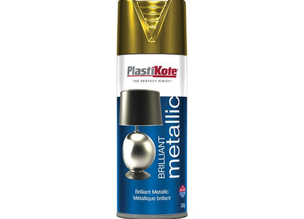 Plastikote Brilliant Metallic Spray Gold 400Ml