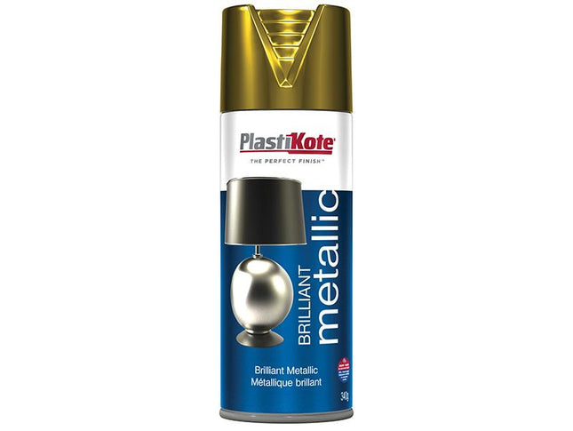 Plastikote Brilliant Metallic Spray Gold 400Ml