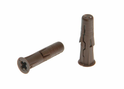 Rawlplug Brown Uno Plugs 7 X 30Mm (Card 48)