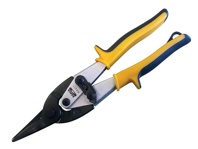 Bahco Ma421 Yellow/Blue Aviation Compound Snips Straight Cut 250Mm (10In)