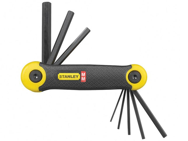 Stanley Tools Folding Hexagon Key Set Of 8 Metric (1.5-8Mm)