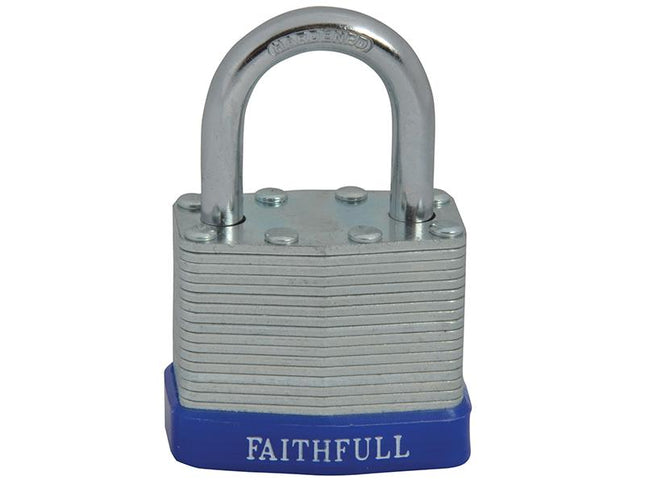 Faithfull Laminated Steel Padlock 40Mm 3 Keys