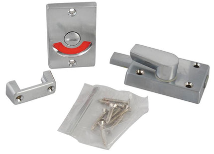 Yale Locks Indicator Bolt For Bathrooms Or W.C Doors Satin Chrome P127