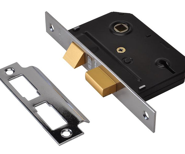 Union Es-Sl Essentials 3 Lever Mortice Sashlock Chrome 79Mm 3In Visi