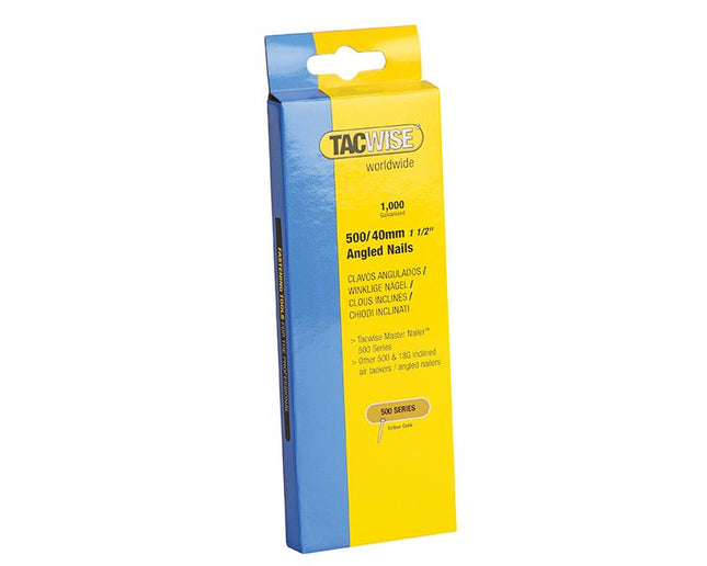 Tacwise 500 18 Gauge 40Mm Angled Nails Pack 1000