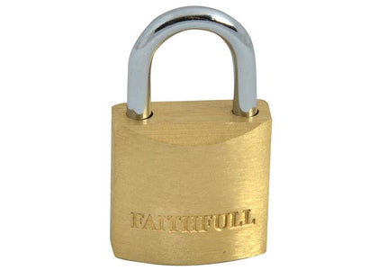 Faithfull Brass Padlock 20Mm 3 Keys