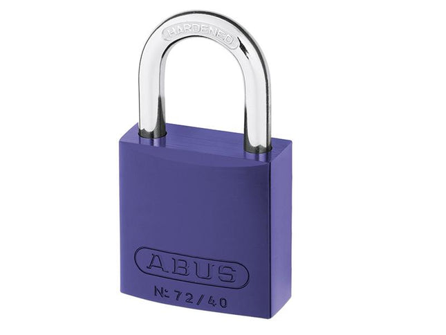 ABUS Mechanical 72/40Mm Aluminium Padlock Violet Keyed Alike Tt04072