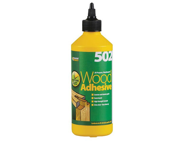 Everbuild 502 All Purpose Weatherproof Wood Adhesive 500Ml