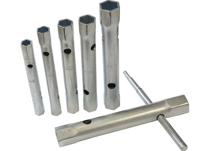 Faithfull Box Spanner Set + Tommy Bar 6 Piece 8-19Mm