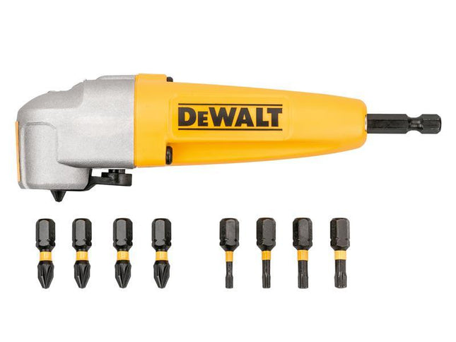 DEWALT Dt70619T Impact Rated Right Angle Drill Attachment & 8 Bits