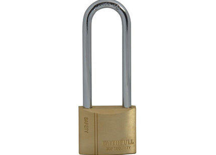 Faithfull Brass Padlock 40Mm Long Shackle 3 Keys