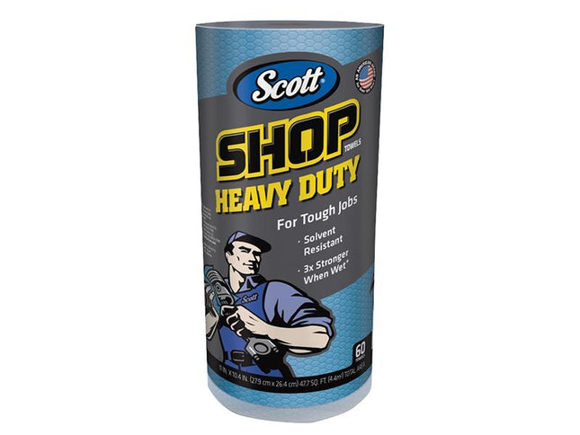 Kimberley Clarke Scott Blue Heavy-Duty Shop Cloth Roll