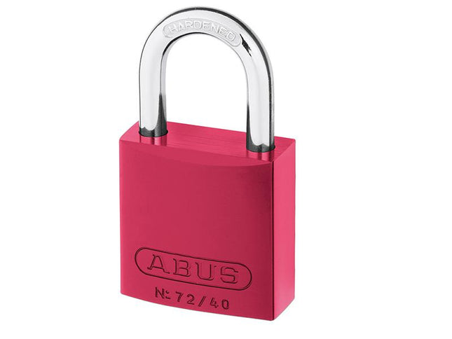 ABUS Mechanical 72/40Mm Aluminium Padlock Red Keyed Alike Tt02162