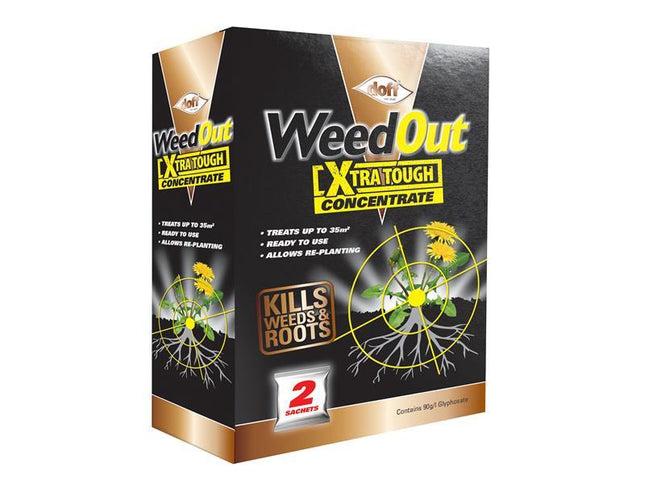 Doff WeedOut Xtra Tough Weedkiller Concentrate 2 x Sachets