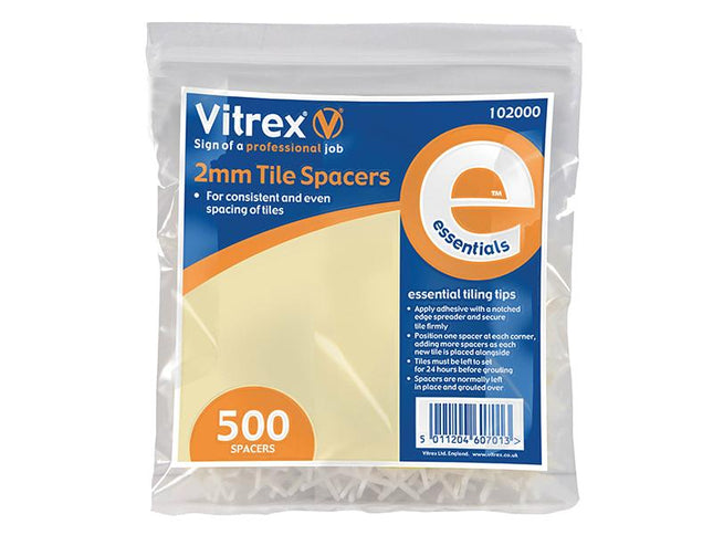 Vitrex Essential Tile Spacers 2Mm Pack Of 500