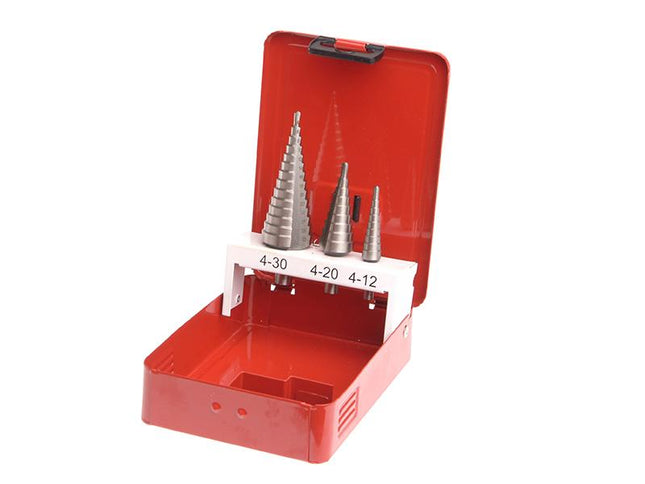 Faithfull Hss Step Drill Bit Set Of 3 4-30Mm