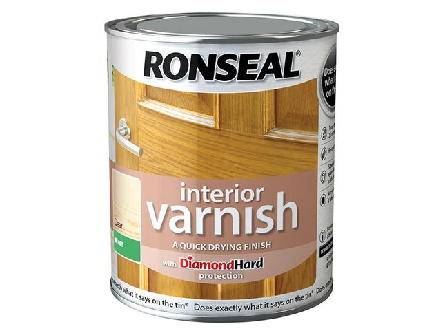 Ronseal Interior Varnish Quick Dry Matt Clear 750Ml