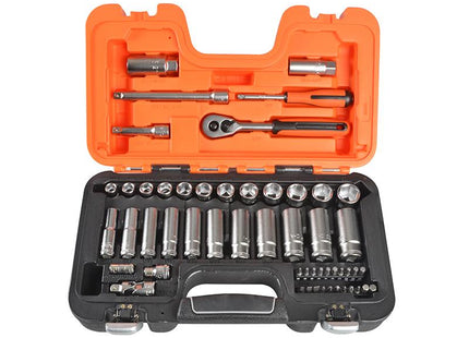 Bahco S330L Socket Set Of 53 Metric 1/4In & 3/8In Deep Drive