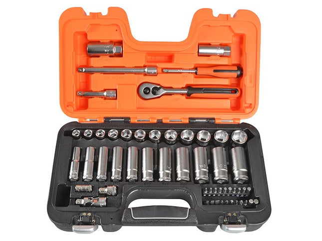 Bahco S330L Socket Set Of 53 Metric 1/4In & 3/8In Deep Drive