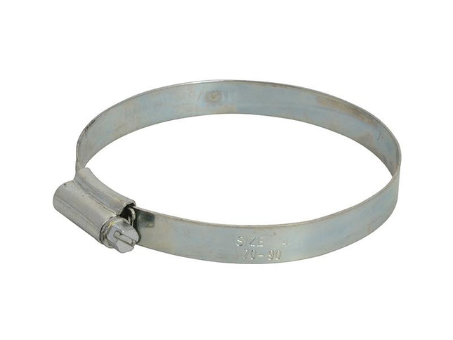 Faithfull 4 Hose Clip - Zinc Mszp 70 - 90Mm