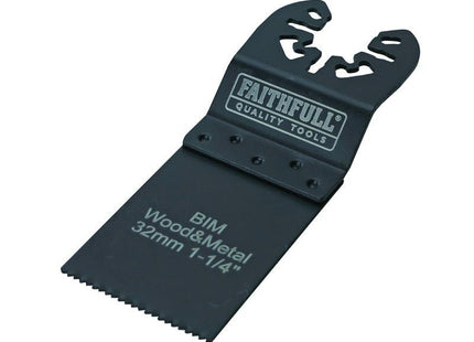 Faithfull Bi-Metal Flush Cut Wood/Metal Blade 32Mm