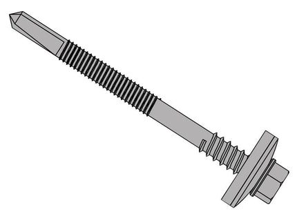 Forgefix Techfast Composite Panels To Steel Hex Screw No.5 Tip 5.5 X 105Mm Box 100
