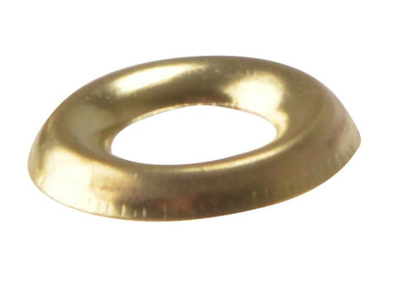 Forgefix Screw Cup Washers Solid Brass Polished No.8 Bag 200