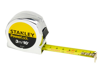 Stanley Tools Powerlock Classic Pocket Tape 3M/10Ft (Width 19Mm)