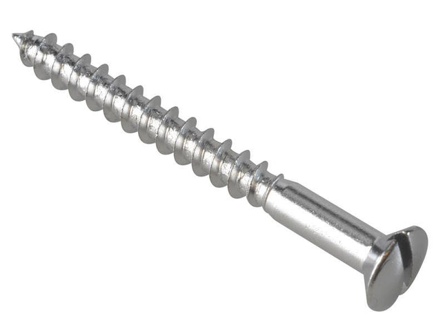 Forgefix Multi-Purpose Screw Sl Raised Head Chrome Plated 4.0 X 40Mm Forgepack 20