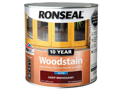 Ronseal 10 Year Woodstain Deep Mahogany 750Ml