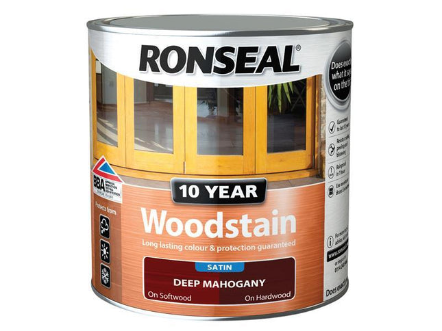 Ronseal 10 Year Woodstain Deep Mahogany 750Ml