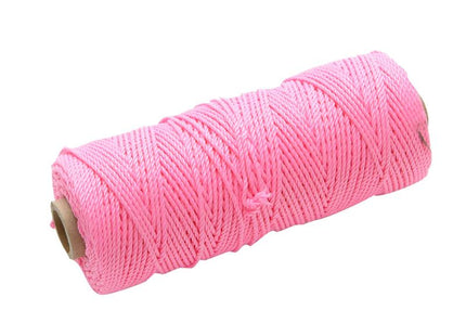 Faithfull Hi Vis Nylon Brick Line 105M (344Ft) Pink