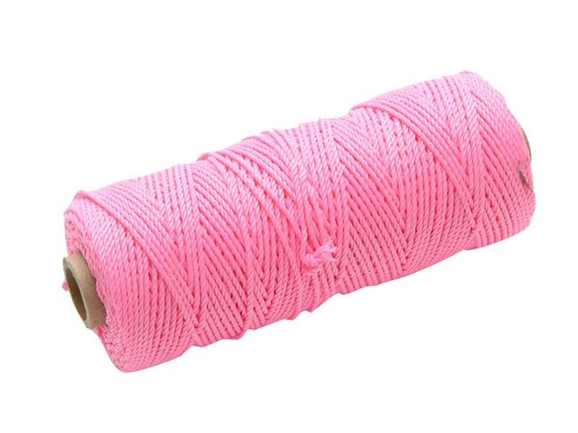Faithfull Hi Vis Nylon Brick Line 105M (344Ft) Pink