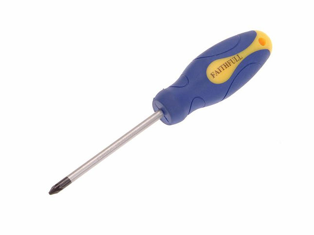 Faithfull Soft Grip Screwdriver Pozidriv Tip Pz2 X 100Mm