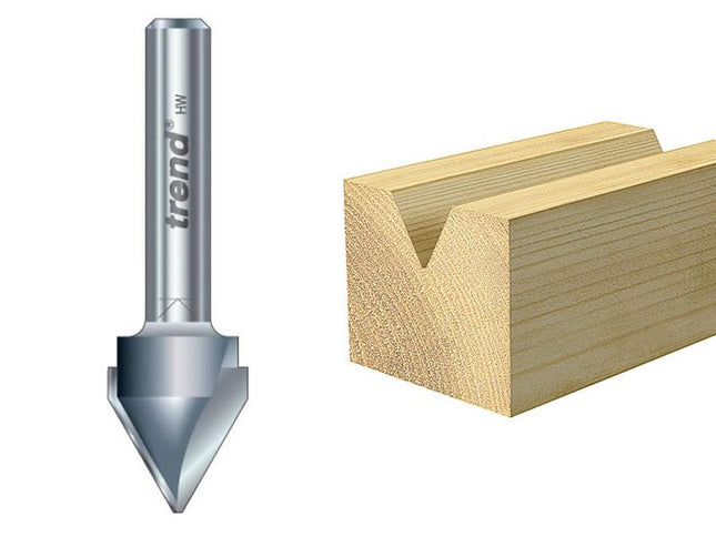 TREND 11/5 x 1/4 TCT V Groove Cutter 60 10.3 x 12.7mm