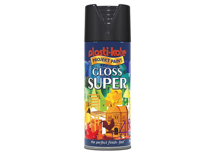 Plastikote Super Gloss Spray Black 400Ml