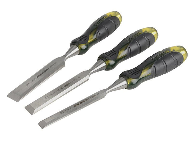 Roughneck Professional Bevel Edge Chisel Set Of 3