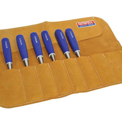Faithfull 8 Pocket Leather Chisel Roll 33 X 47Cm