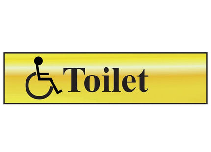 Scan Disabled Toilet - Polished Brass Effect 200 X 50Mm