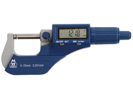 Moore & Wright Mw200-01Dbl Digital External Micrometer 0-25Mm/0-1In 0.001Mm/.00005In