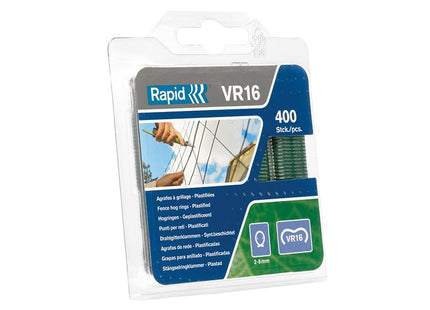 RAPID Vr16 Fence Hog Rings Pack 400 Green
