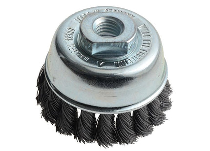 Lessmann Knot Cup Brush 65Mm M14 X 0.35 Steel Wire