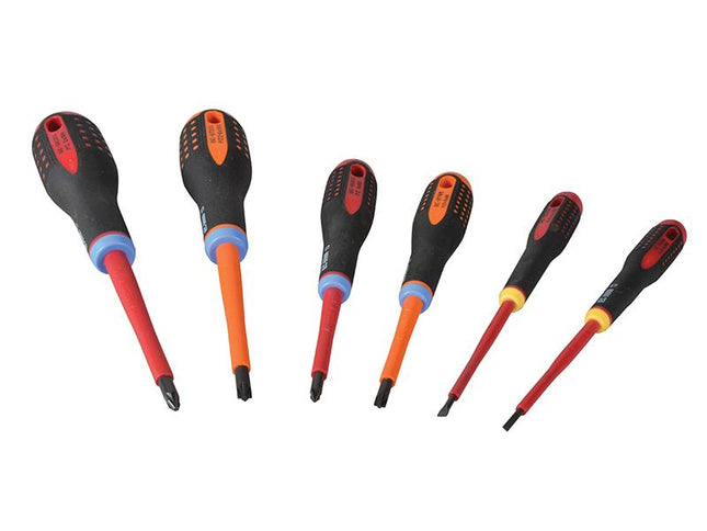 Bahco Mixed Insulated Ergo Screwdriver Set Of 6 Sl/Pz