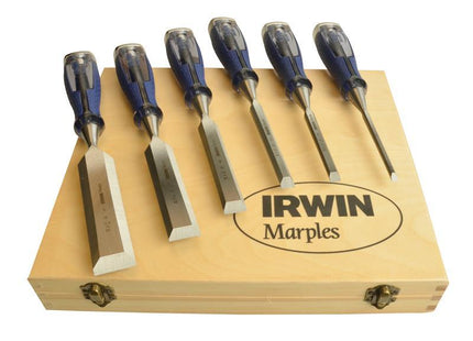 Irwin Marples M750 Splitproof Pro Bevel Edge Chisel Set, 6 Piece