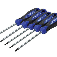 Faithfull Torx (Star) Head Screwdriver Set, 5 Piece