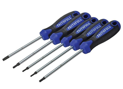 Faithfull Torx (Star) Head Screwdriver Set, 5 Piece