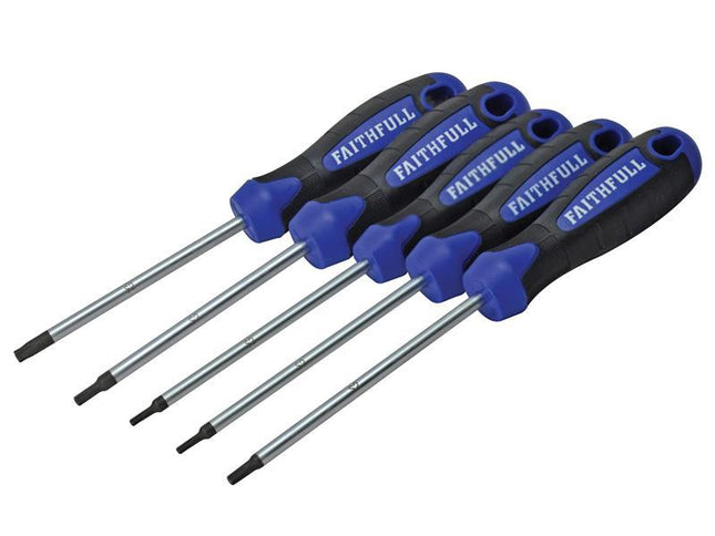 Faithfull Torx (Star) Head Screwdriver Set, 5 Piece