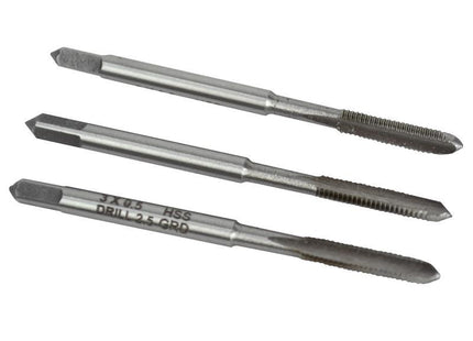 Faithfull Hss Straight Flute Tap Set M3 X 0.5, 3 Piece
